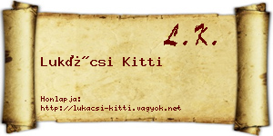 Lukácsi Kitti névjegykártya