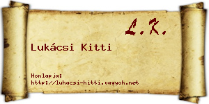 Lukácsi Kitti névjegykártya